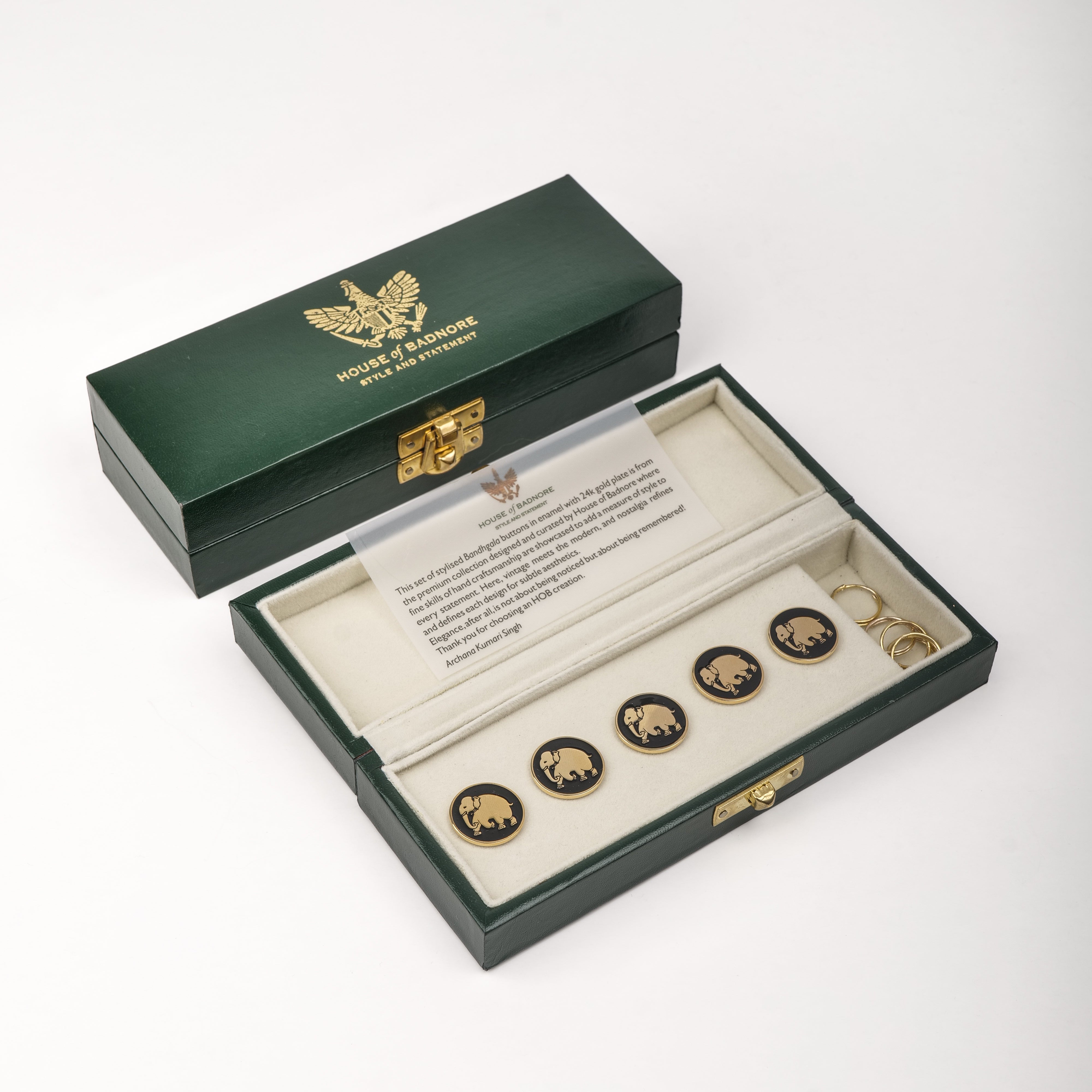 Elephant Trail Bandhgala Buttons