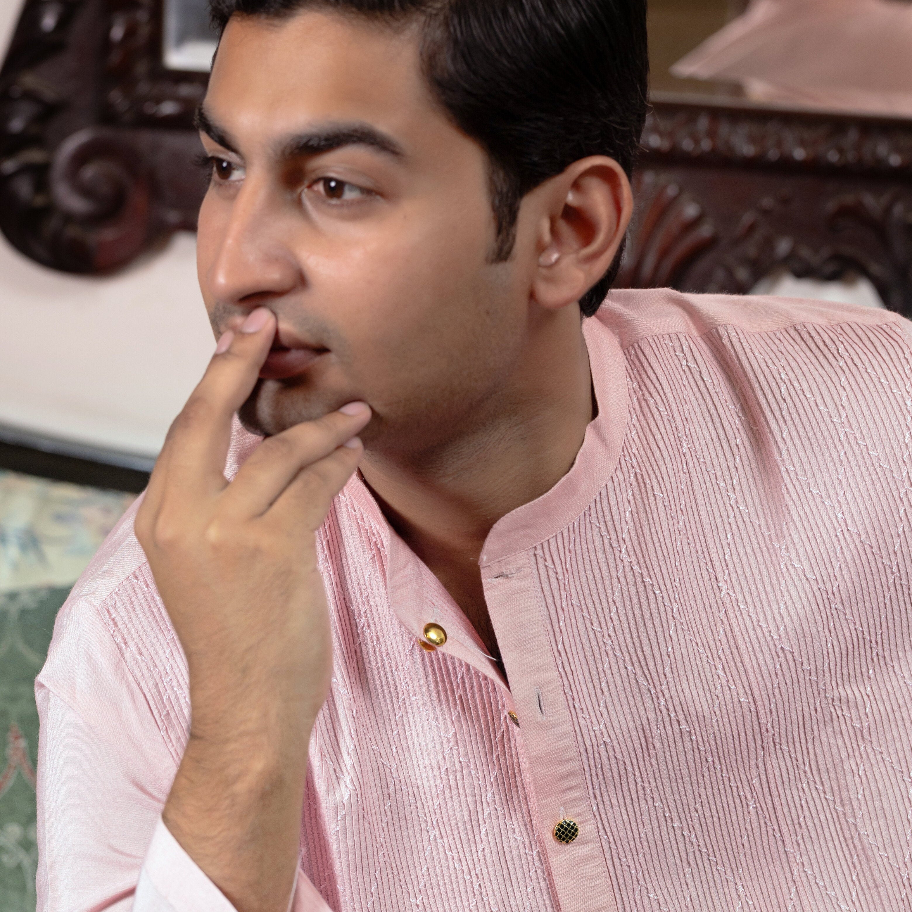 Fish Scale Kurta Buttons