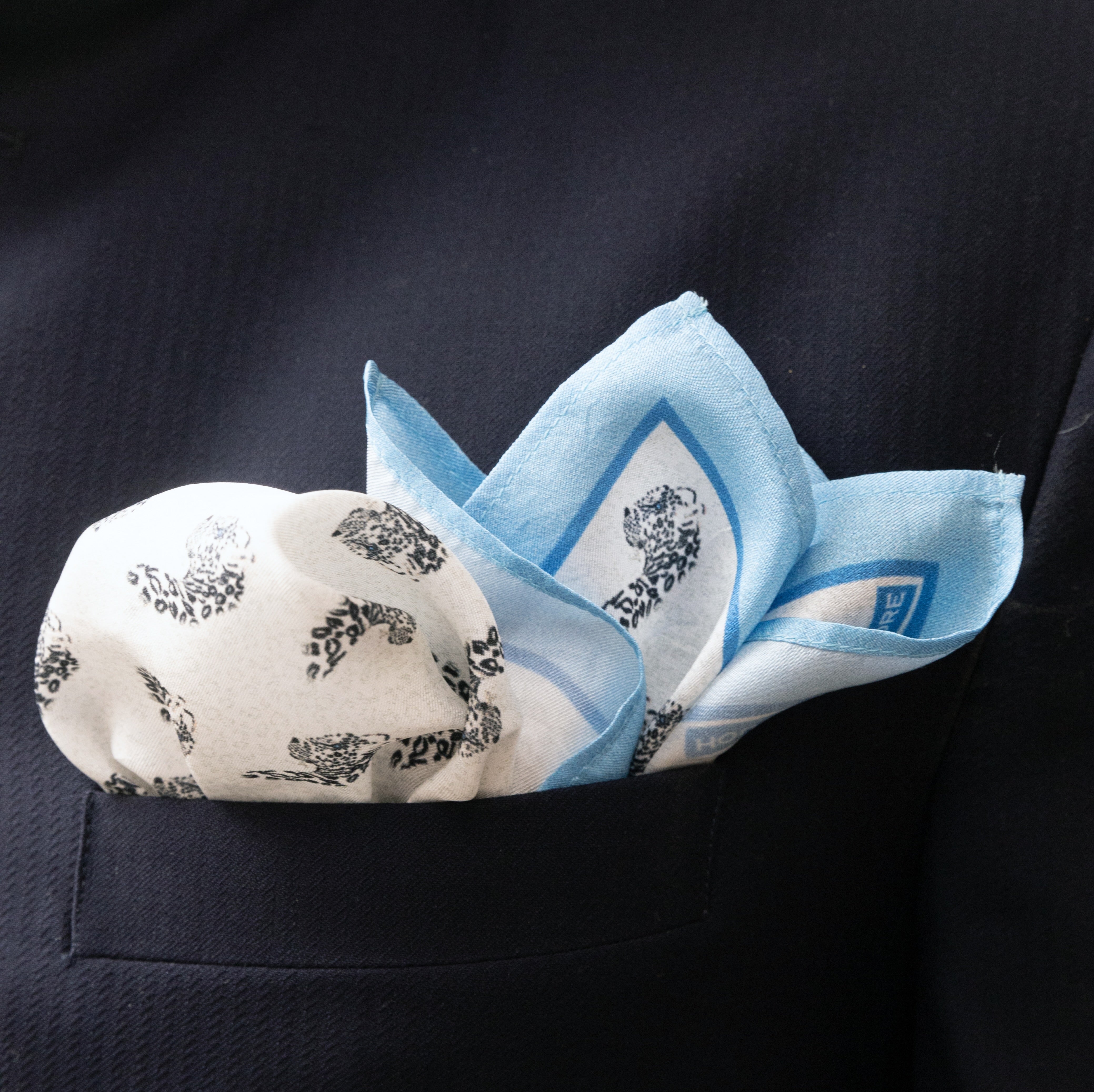 Snow Leopard Pocket Square
