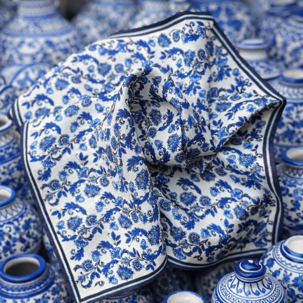 Jaipur Blue Pocket Square