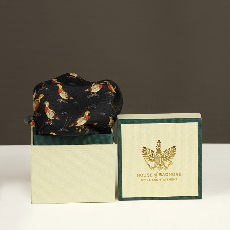 Partridge Party Pocket Square