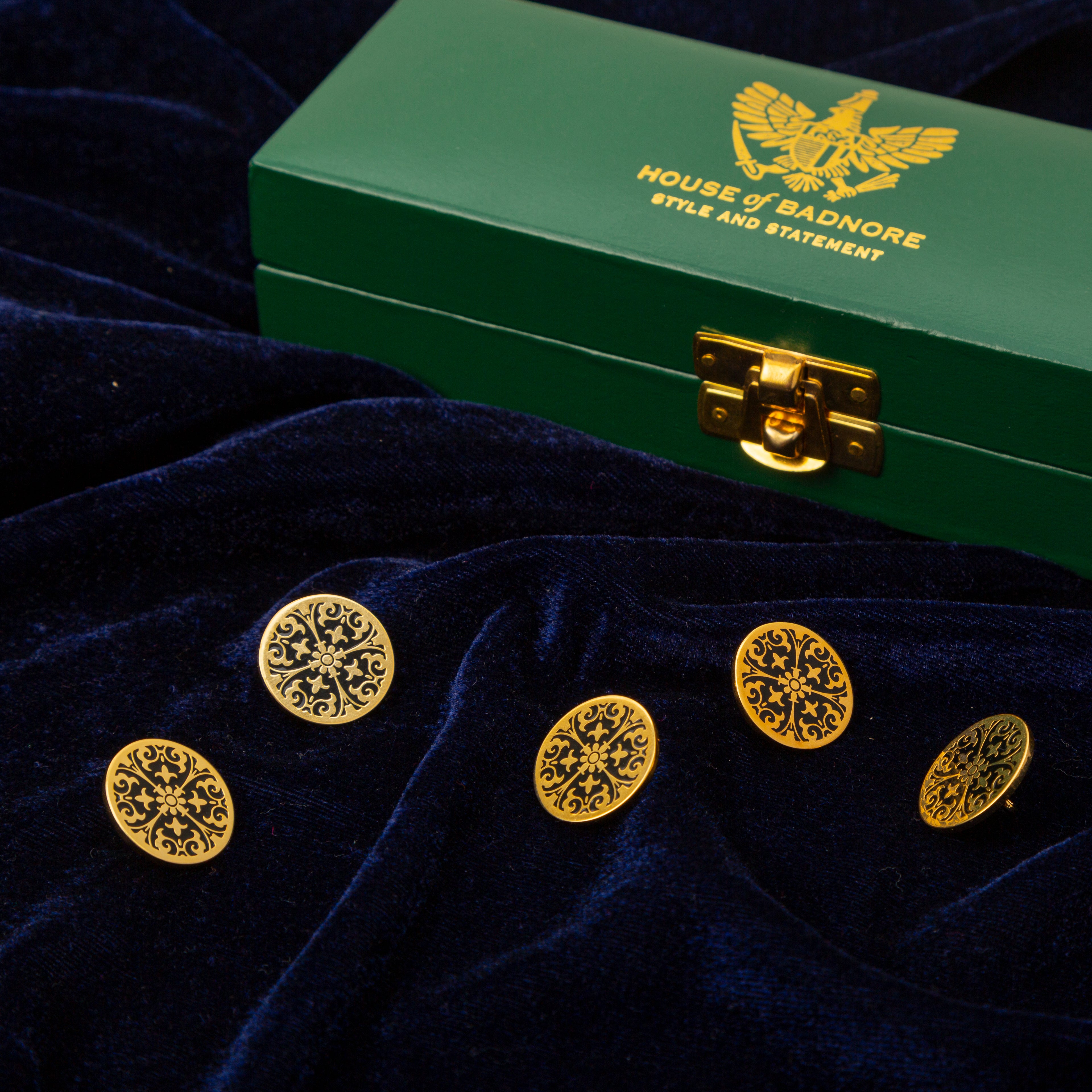 Eden Bandhgala Buttons (Black)