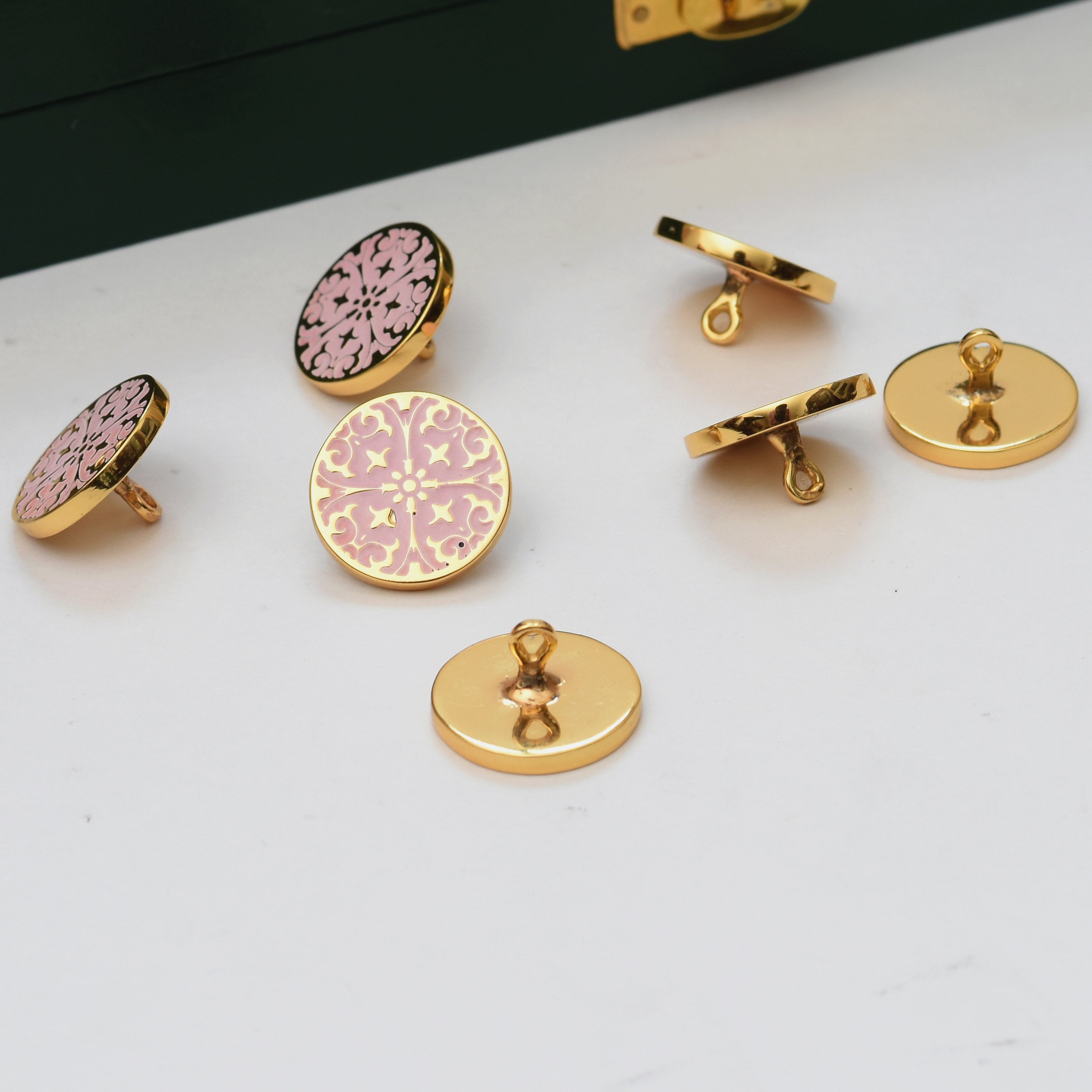 Eden Bandhgala Buttons (Pink)