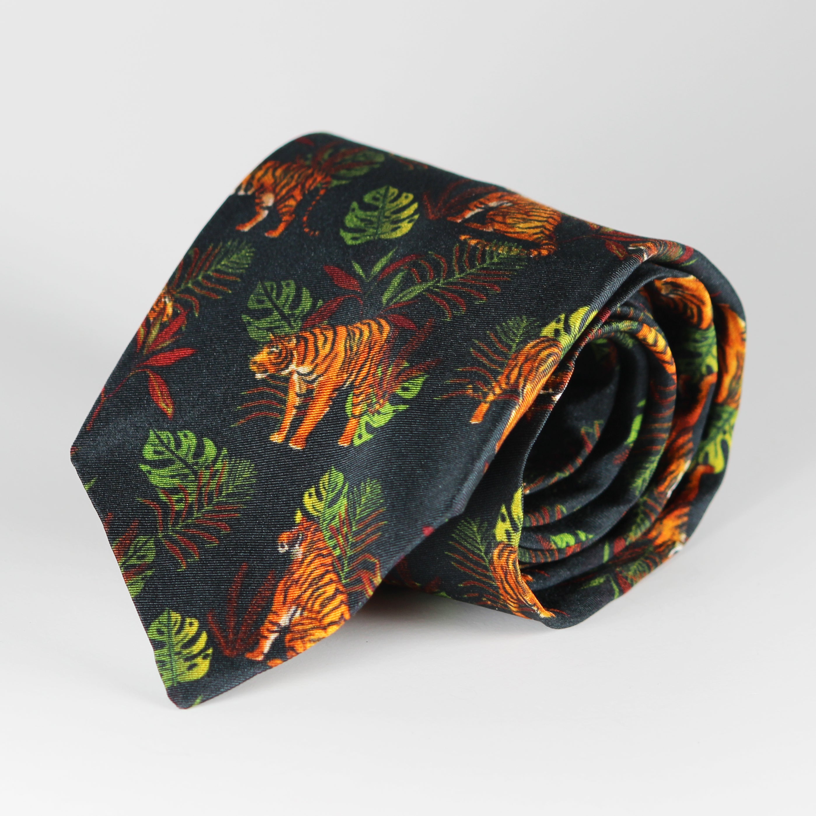 tiger print tie