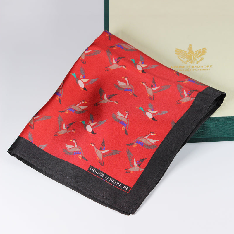 Flights of Fancy Pocket Square & Ascot Scarf Set