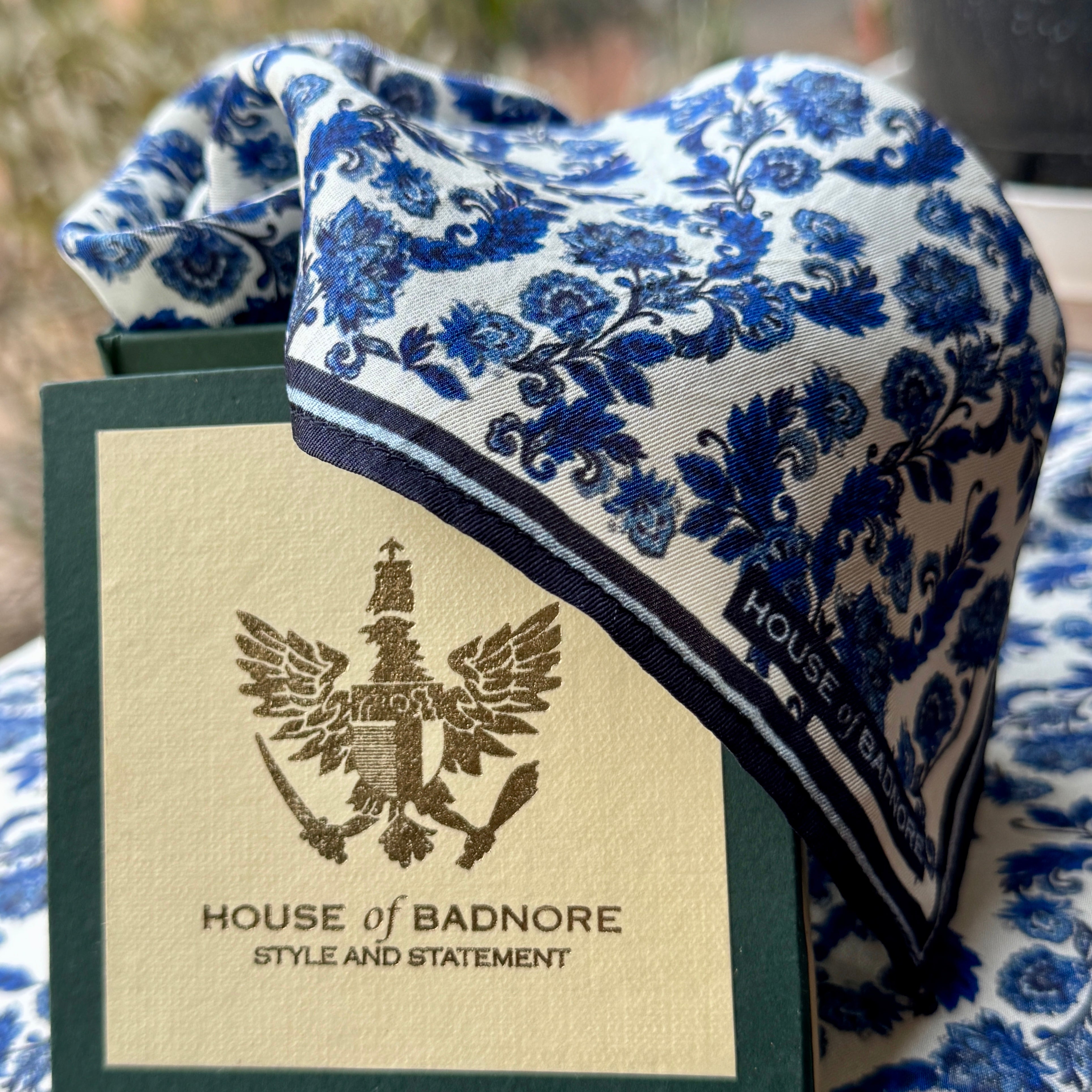 Jaipur Blue Pocket Square