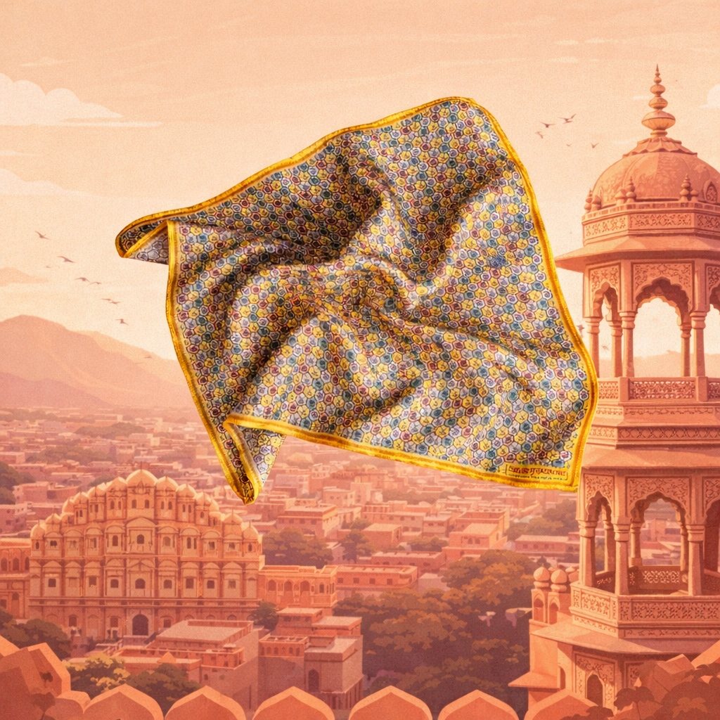 Jaipur Jharokha Pocket Square
