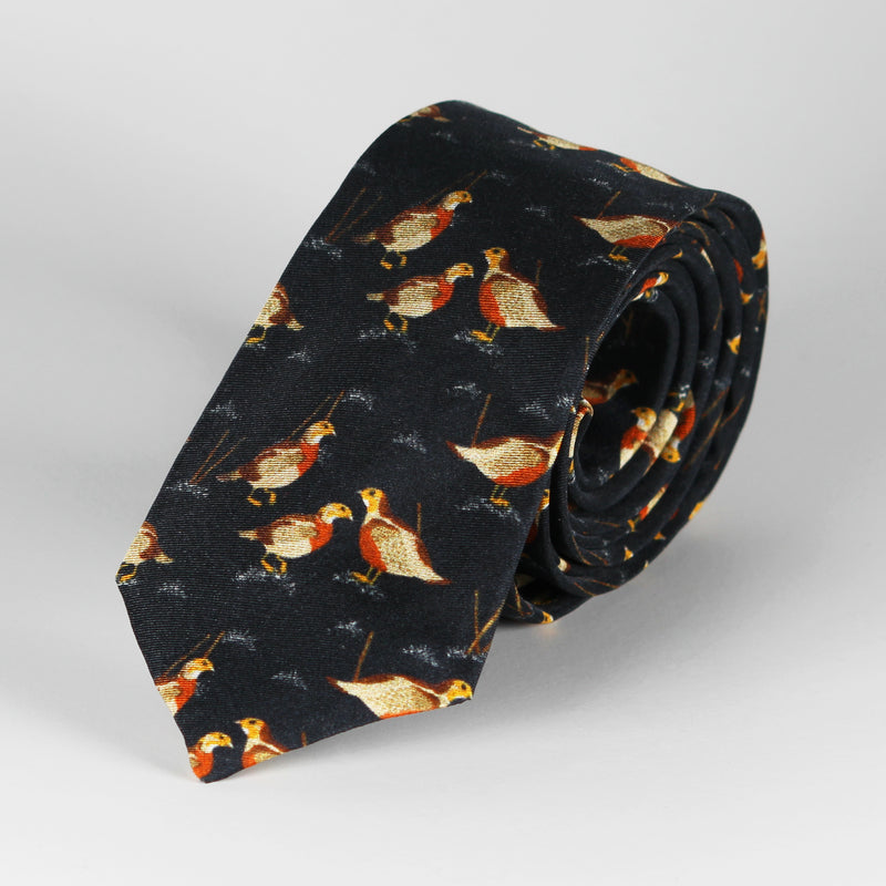 Partridge Party Tie