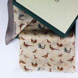 Pheasant Pocket Square & Ascot Scarf Set