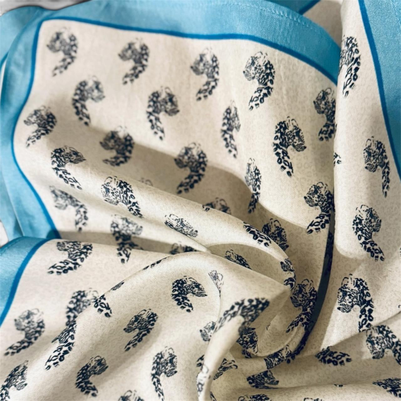 Snow Leopard Pocket Square