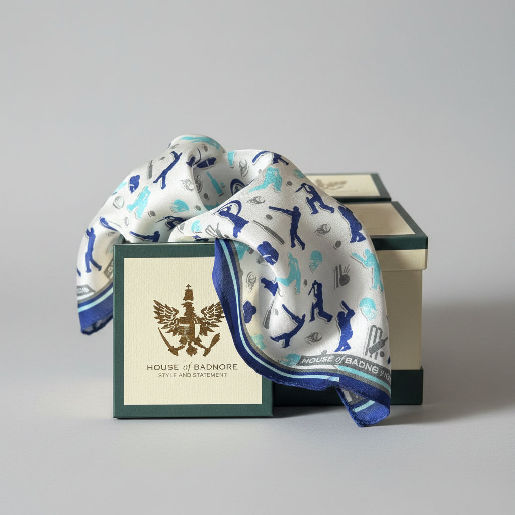 The Men in Blue Pocket Square