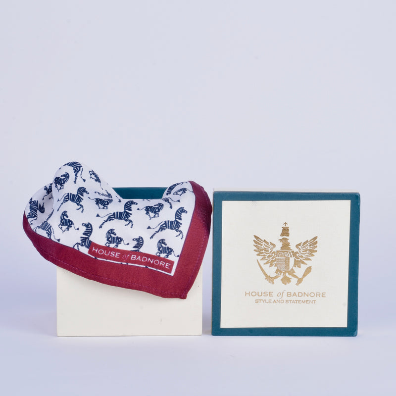 Zebra Pocket Square & Cufflinks Set