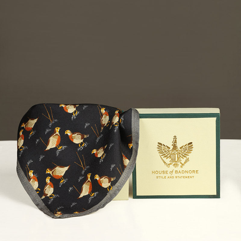 Partridge Party Pocket Square